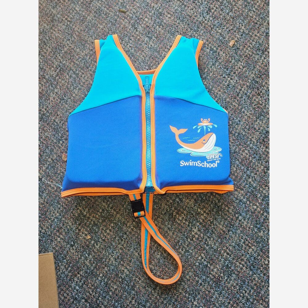 Swim School Water Safety Vest Adjustable Safety Strap up to 50 pounds